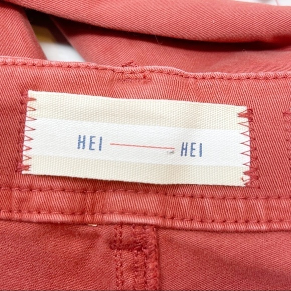 HEI HEI ANTHROPOLOGIE Women’s Red SLIM UTILITY CARGO PANTS 29” Inseam Size 25 - Picture 8 of 10